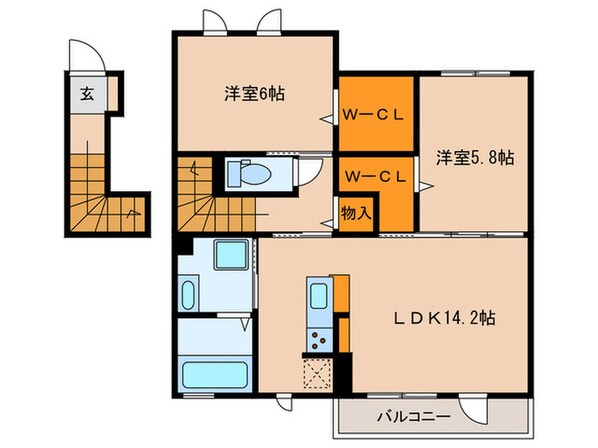 キャム月見山Ⅲの物件間取画像